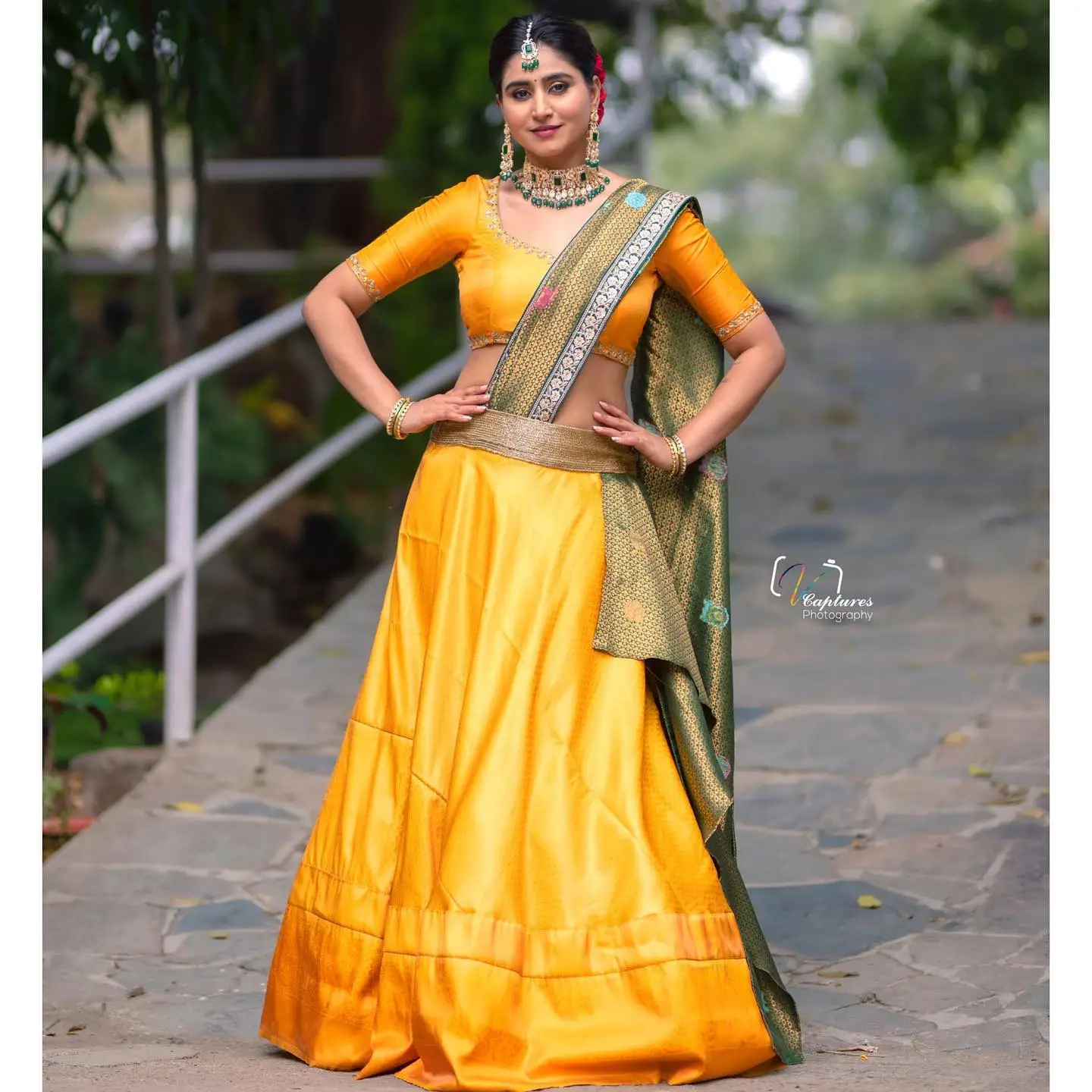 Varshini Sounderajan In Yellow Lehenga Choli